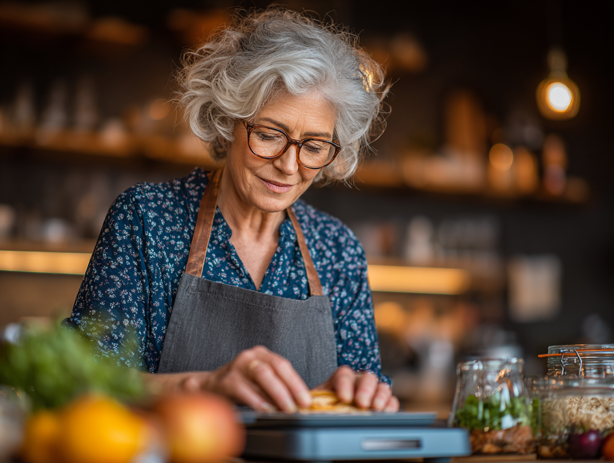 Група активних людей старшого віку на кулінарному майстер-класі